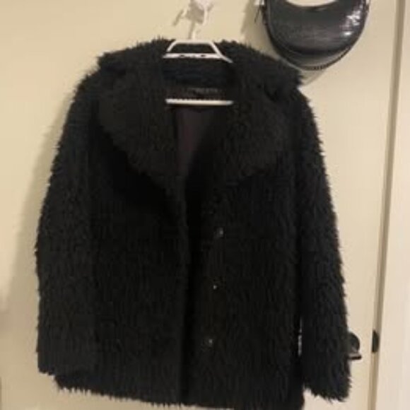 Barely worn Topshop Petite Sherpa/Teddy Jacket - Picture 1 of 3